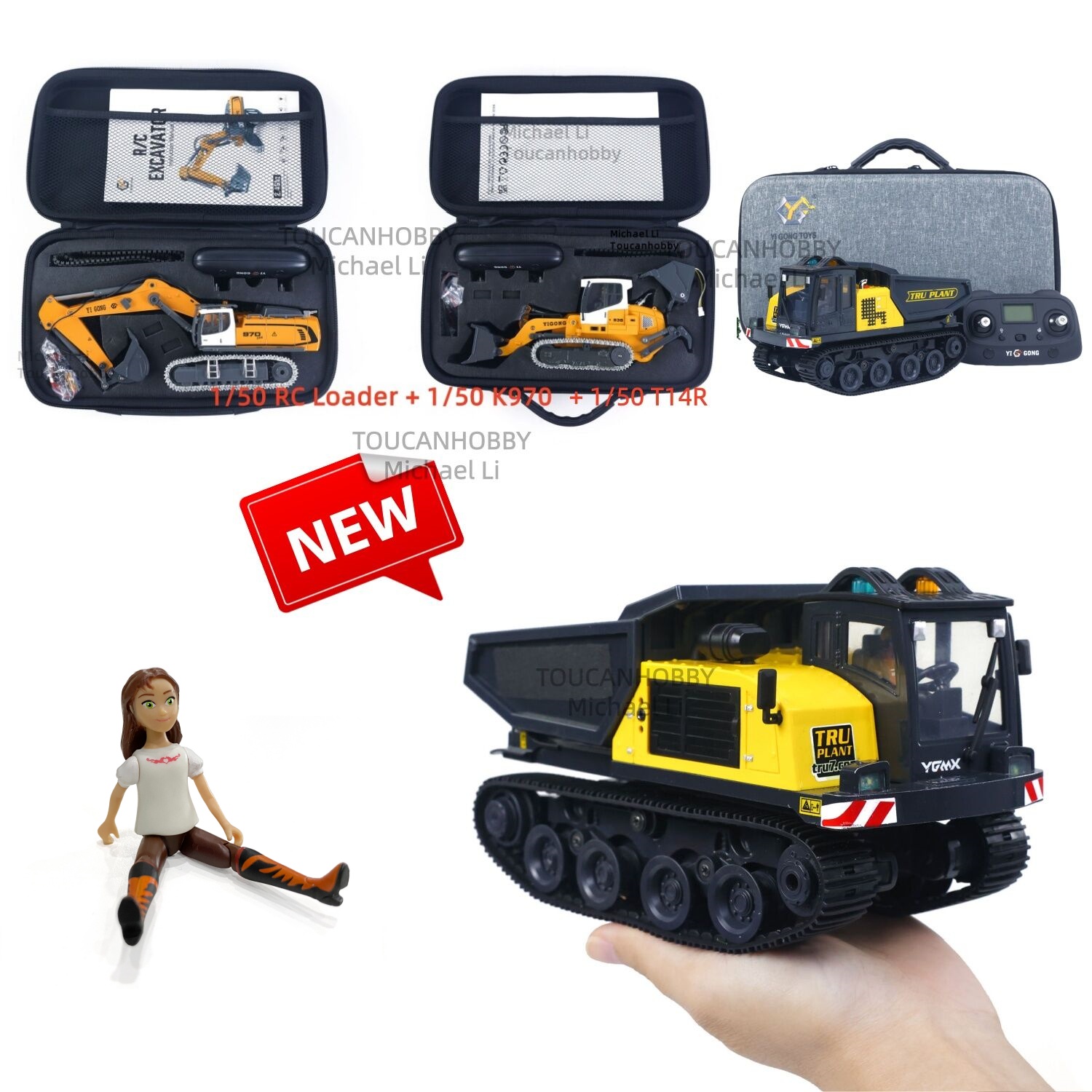 Rc Hobby Excavator - New 1/50 T14R RC Dumper K970