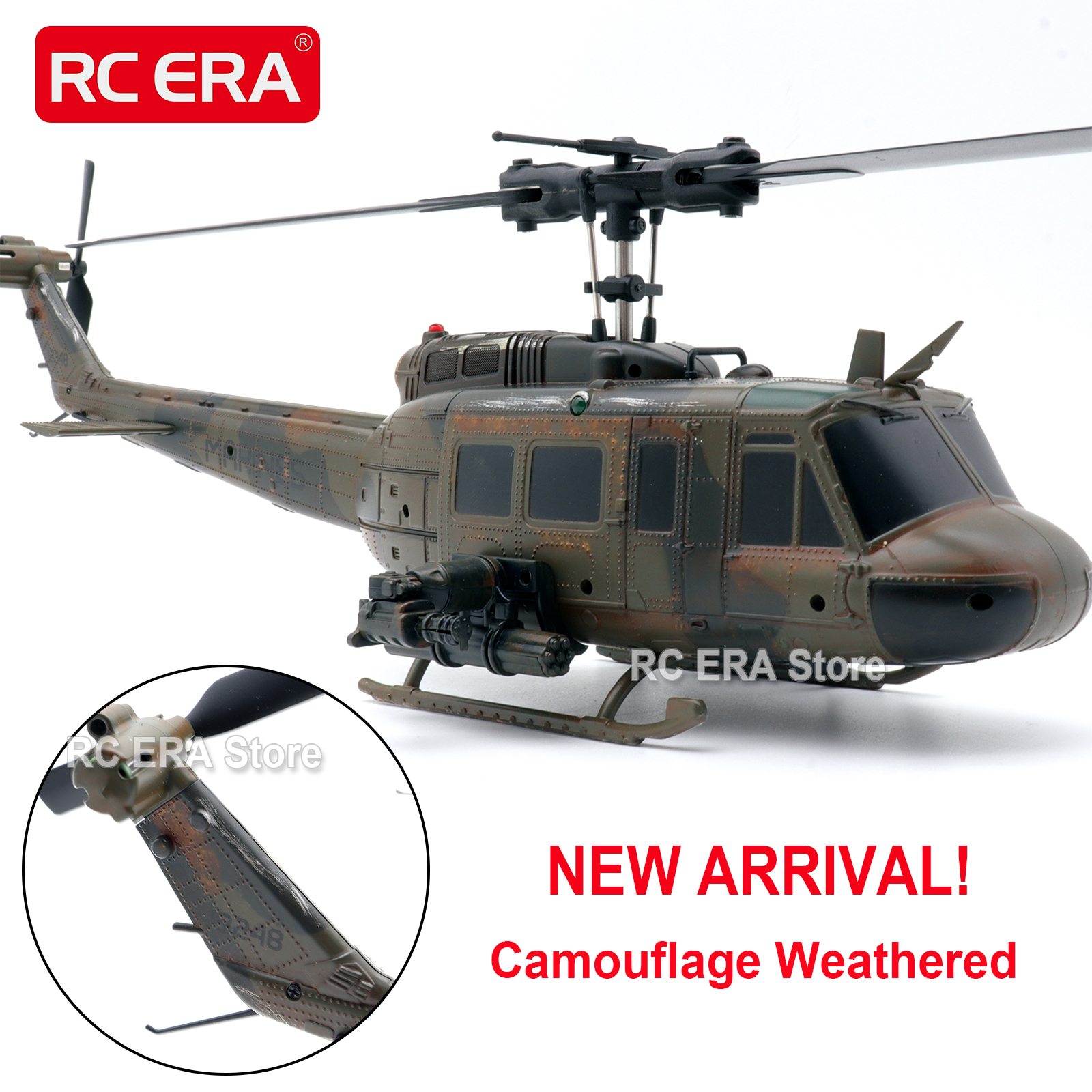 Rc Helicopter Hobby Grade - RC ERA Camouflage Weathered C032 UH1
