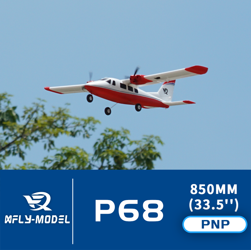 Rc Hobby Grade Plane - XFly Model 850mm P68 Twin Engine