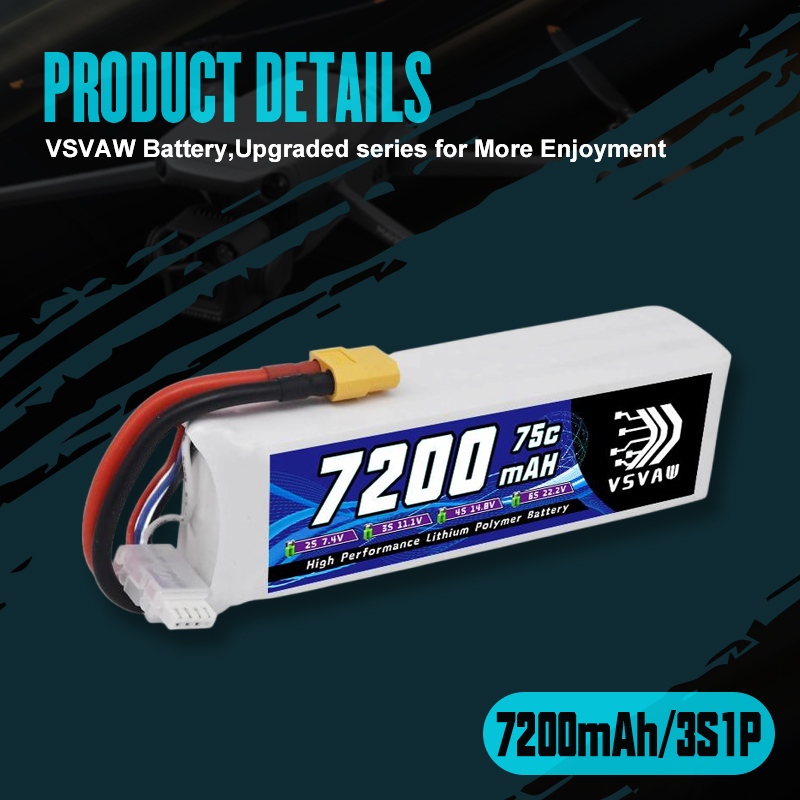 VSVAW 3S Lipo Battery 11.1V 72 - مراجعة Rc Hobby Truck وسعره