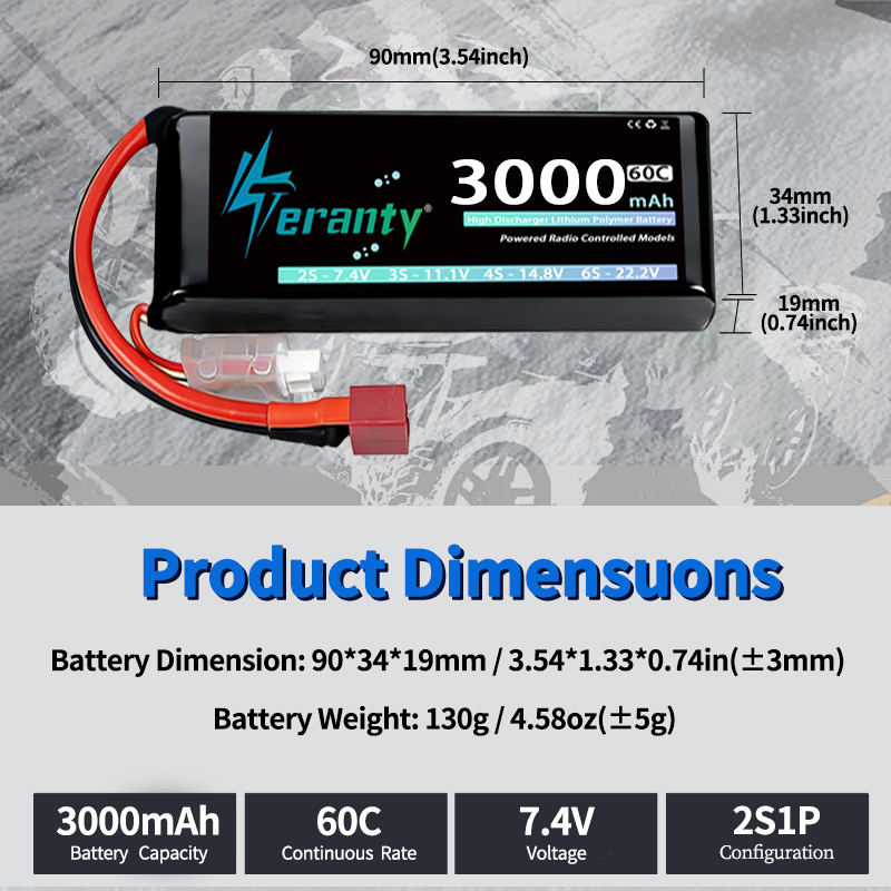 TERANTY 2S 3000mAh Lipo Batter - مراجعة Rc Hobby Truck وسعره