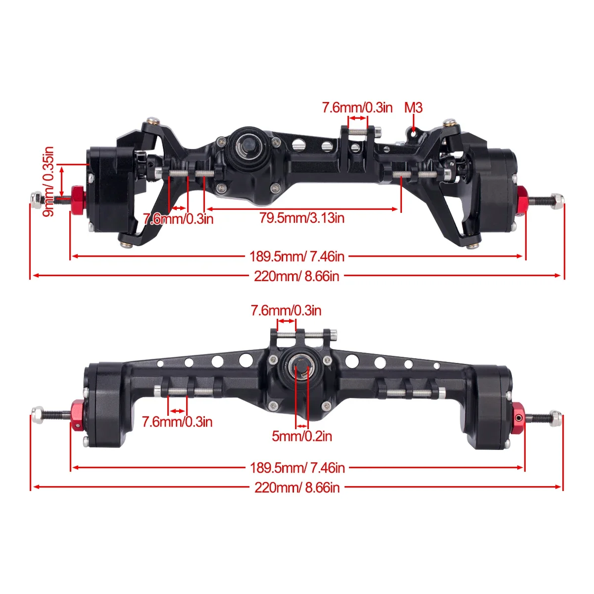 CNC Aluminum SCX10 III Front R - مراجعة Hobby Zone Rc وسعره