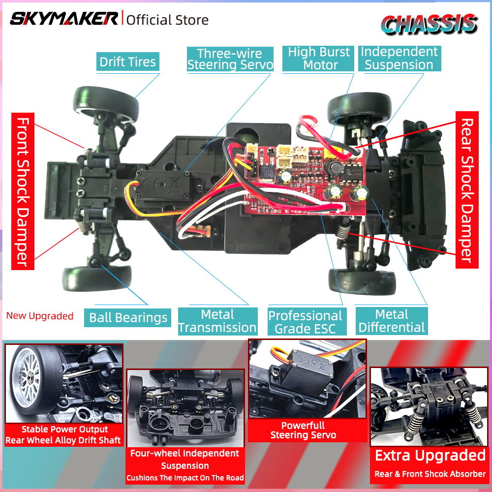Skymaker 1/18 RC Drift Car LDR - مراجعة Rc Hobby Tech Bali وسعره