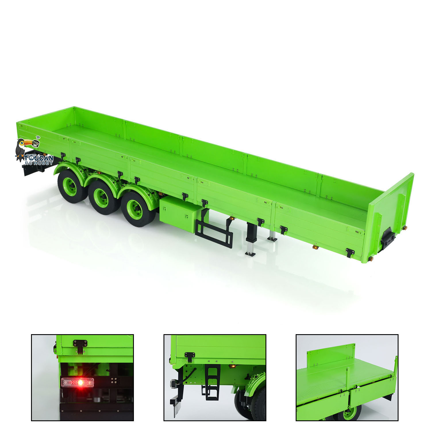 NEW 1/14 Metal Semi Trailer 3  - مراجعة Rc Hobby Light وسعره