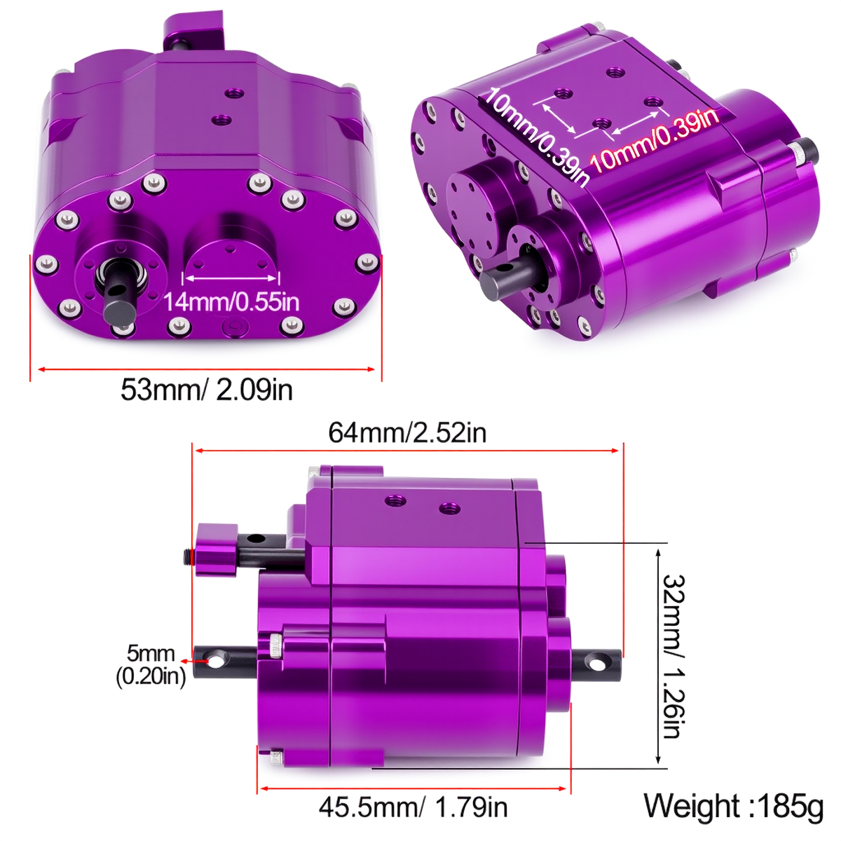 Metal 2-Speed 48P Transfer Cas - مراجعة Hobby Zone Rc وسعره