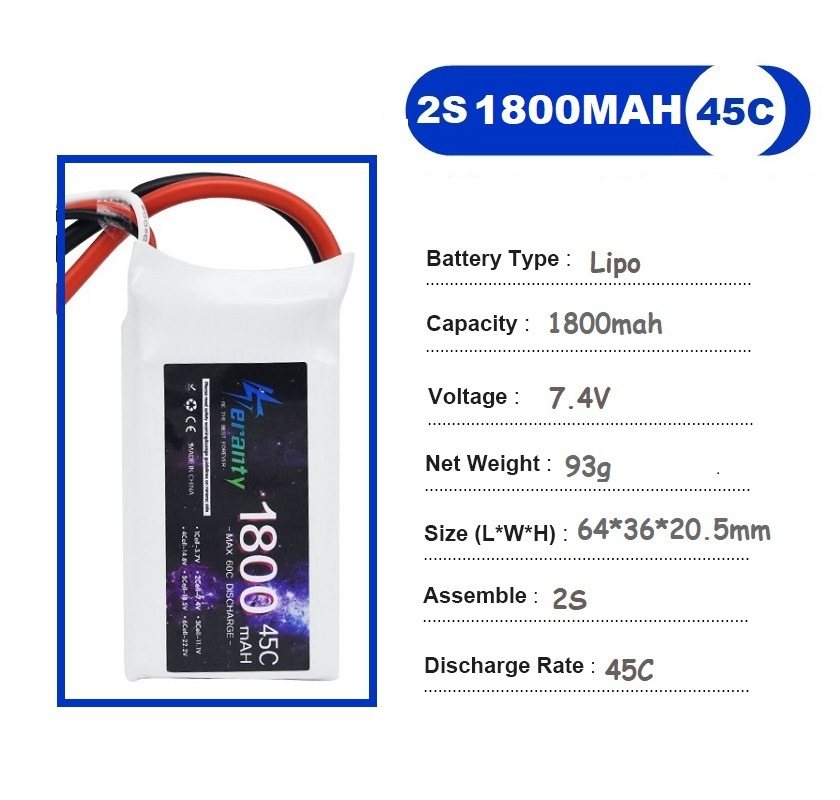 2PCS 7.4V Lipo 2S Battery 1500 - مراجعة Rc Hobby Helicopter وسعره