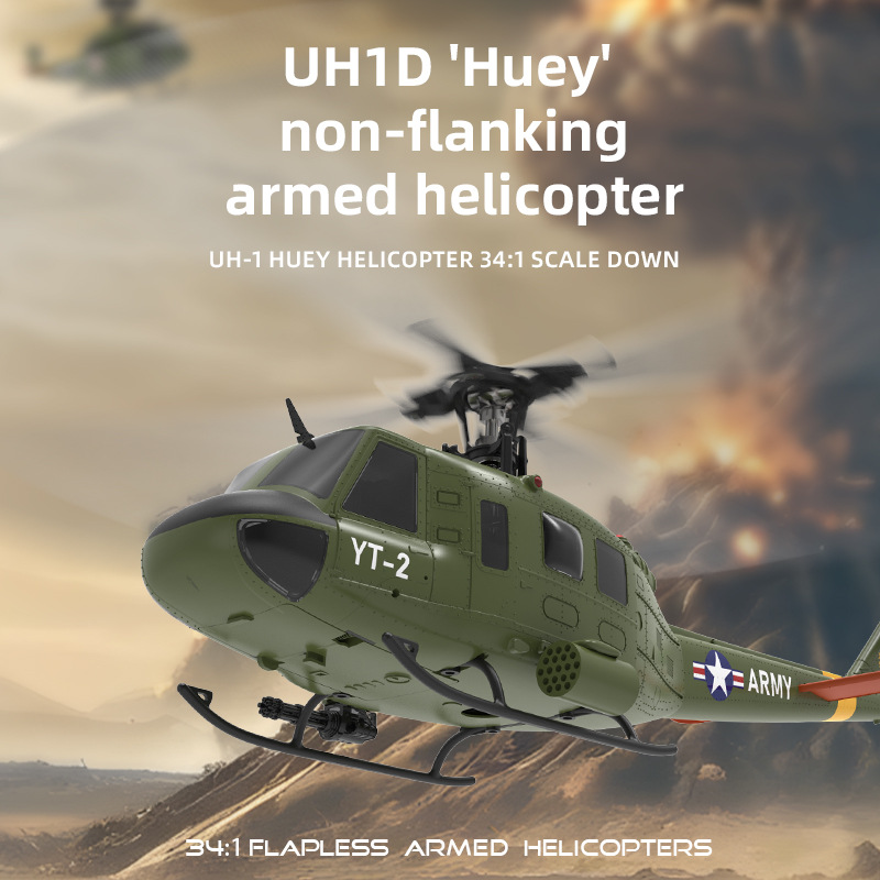 Yuxiang F07v Huey Uh1d Realist - مراجعة Rc Helicopter Hobby Grade وسعره