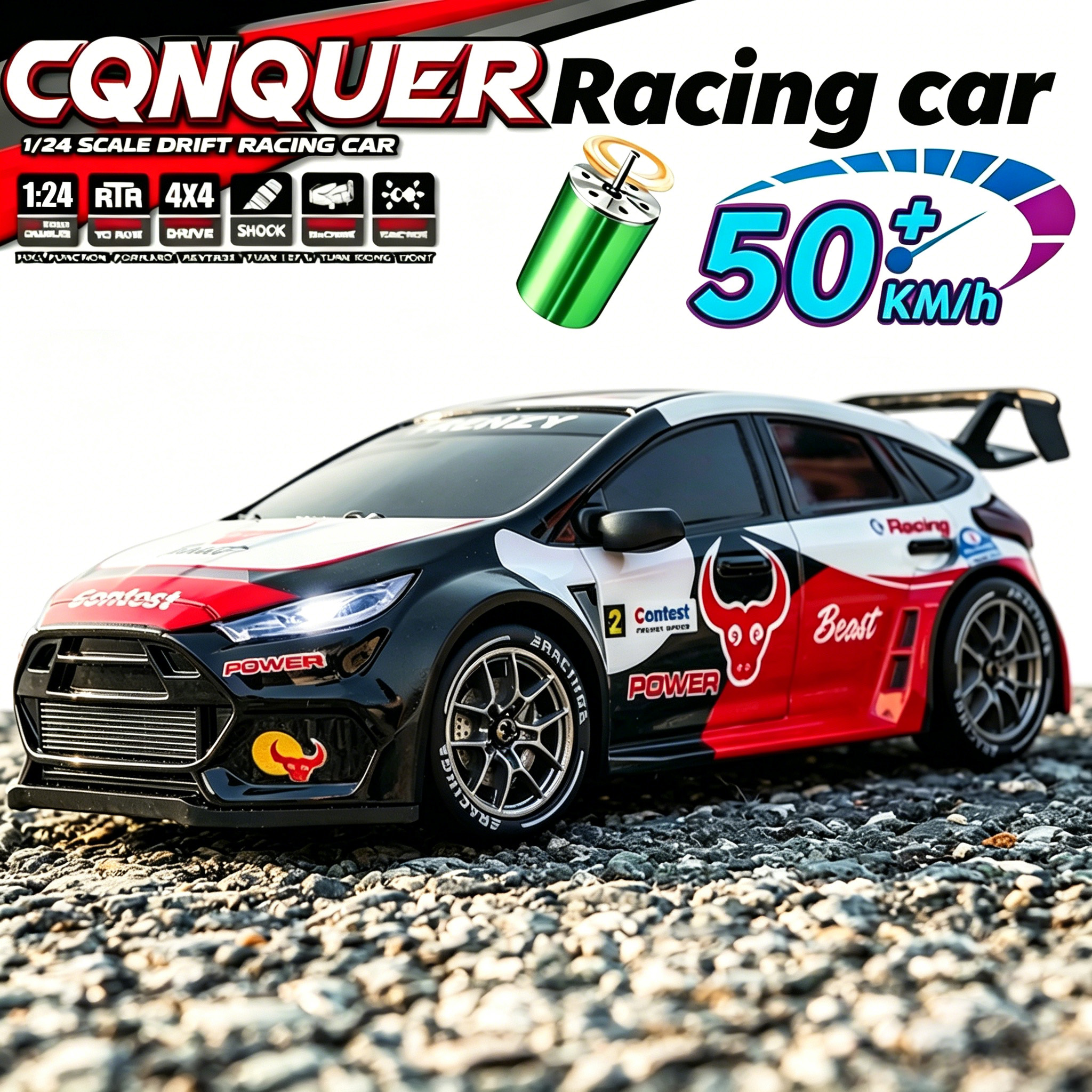 1：24 4WD 50KM/H RC Car Stunt D - مراجعة Rc Hobby Tech Bali وسعره